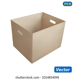box in vector isolated on a white background all the walls are grouped for folding objects