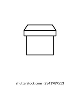 Box Vector Line Icon. Perfect for web sites, books, stores, shops. Editable stroke in minimalistic outline style