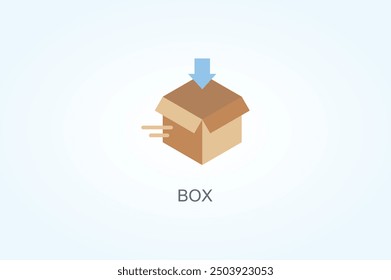 Ilustración De Vector De Caja O Símbolo De Logotipo