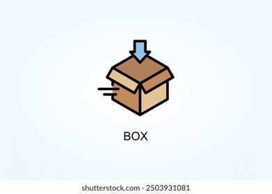 Ilustración De Vector De Caja O Símbolo De Logotipo