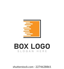 Box vector logotype. Box lettering logo. Cargo company box logo