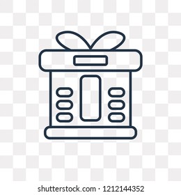 Box vector outline icon isolated on transparent background, high quality linear Box transparency concept can be used web and mobile