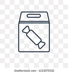 Box vector outline icon isolated on transparent background, high quality linear Box transparency concept can be used web and mobile