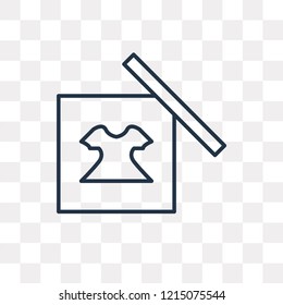 Box vector outline icon isolated on transparent background, high quality linear Box transparency concept can be used web and mobile