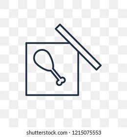 Box vector outline icon isolated on transparent background, high quality linear Box transparency concept can be used web and mobile