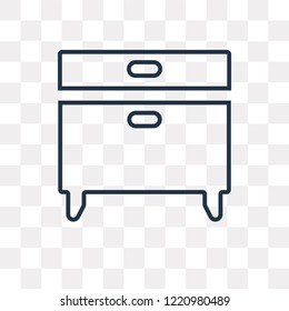 Box vector outline icon isolated on transparent background, high quality linear Box transparency concept can be used web and mobile