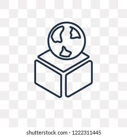 Box vector outline icon isolated on transparent background, high quality linear Box transparency concept can be used web and mobile