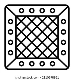 Icono De Esquema Del Vector De Caja Aislado En Fondo Blanco
