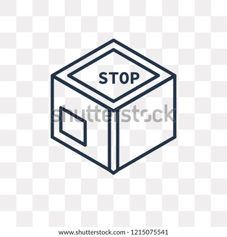 Box vector outline icon isolated on transparent background, high quality linear Box transparency concept can be used web and mobile