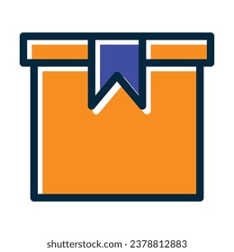 Box Vector Thick Line Filled Dark Colors Icons For Personal And Commercial Use.
