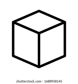box vector thin line icon 