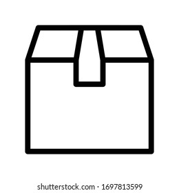 box vector thin line icon 