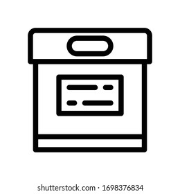 box vector thin line icon 