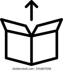 box vector thin line icon