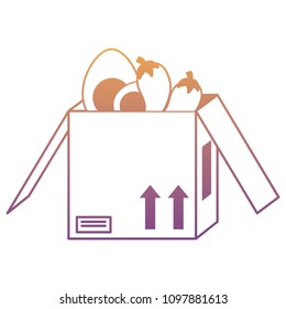box with vegetables design