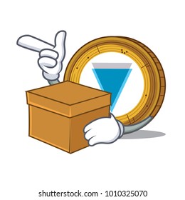 With box Verge coin character cartoon