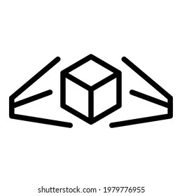 Box vr icon. Outline Box vr vector icon for web design isolated on white background
