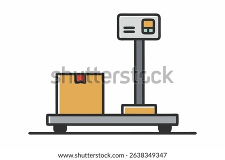 box weighing scale vector icon