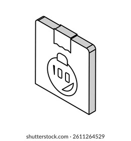 box weight isometric icon vector. box weight sign. isolated symbol illustration