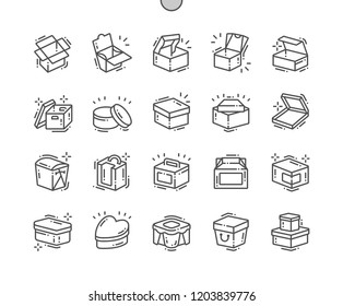 Box Well-crafted Pixel Perfect Vector Thin Line Icons 30 2x Grid for Web Graphics and Apps. Simple Minimal Pictogram