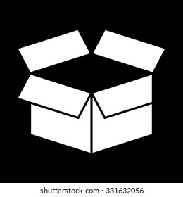 box - white vector icon