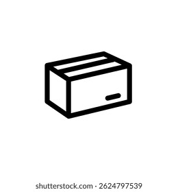 Box widget symbol icon, sign and symbol icon. Minimalist vector line art. For icon interface, desktop, web and mobile apps.