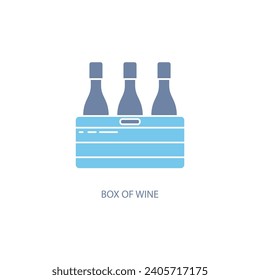 icono de la línea de concepto de vino. Ilustración de elemento simple. diseño de símbolos de esquema de concepto de vino.