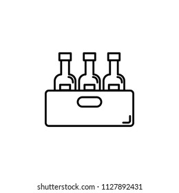 box of wine icon. Element of drinks icon for mobile concept and web apps. Thin line box of wine icon can be used for web and mobile. Premium icon on white background