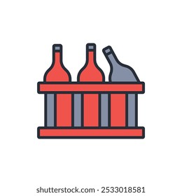 Box wine icon. vector.Editable stroke.linear style sign for use web design,logo.Symbol illustration.