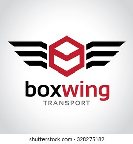 Box wing,Transport Logo,Vector Logo template