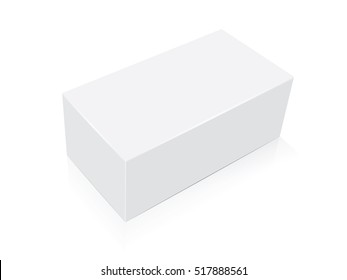 Box for your corporate identity. Easy to change colors. Mock Up Vector Template
