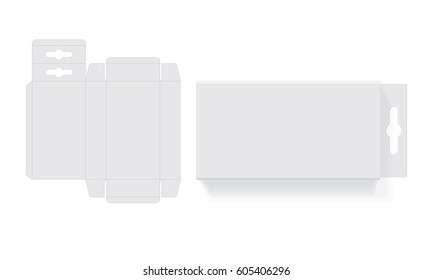 Box for your design and logo. Easy to change colors. Mock Up. Vector EPS10