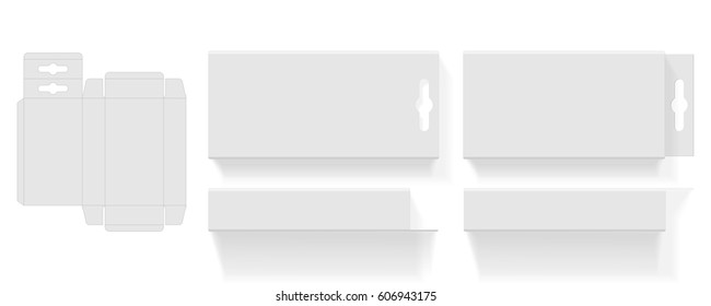 Box for your design and logo. Easy to change colors. Mock Up. Vector EPS10