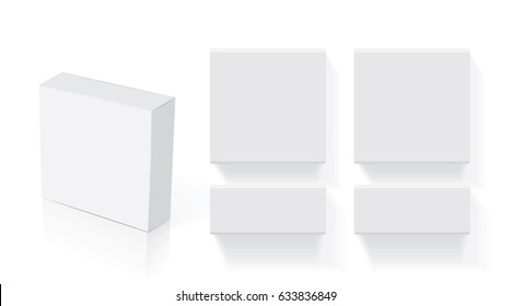 Box for your design and logo. Easy to change colors. Mock Up. Vector EPS10