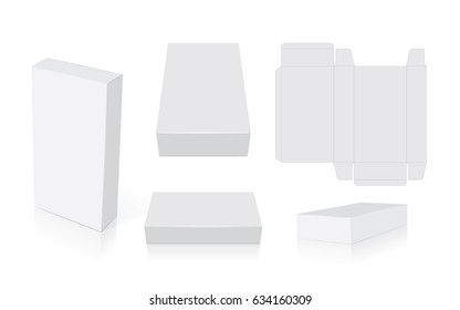 Box for your design and logo. Easy to change colors. Mock Up. Vector EPS10