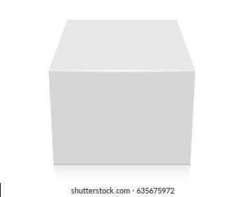 Box for your design and logo. Easy to change colors. Mock Up. Vector Template