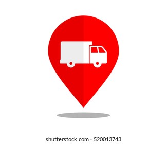 boxcar marker pin path image vector icon logo