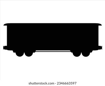 Boxcar silhouette vector art carriage