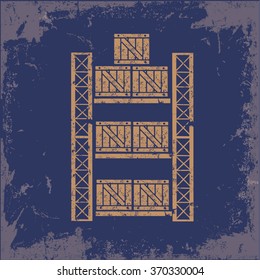 
Box,Cargo design on old background,grunge vector