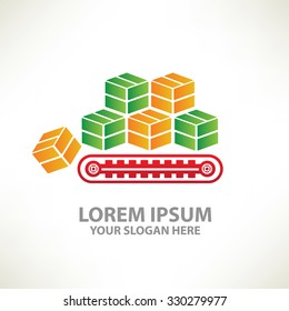Box,cargo design,logo template,clean vector