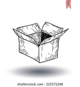  boxe doodle. vector illustration.