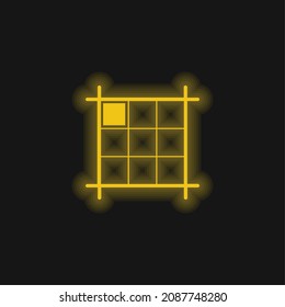 Boxed Layout mit Markierung auf dem gelben Neonsymbol in der Nordwestrichtung