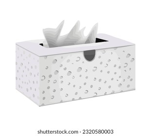 boxed tissue paper icon isolated
