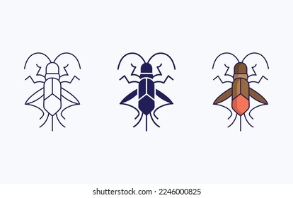 Boxelder bug vector illustration icon