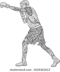 Boxer em ação com Mandala Detalhando