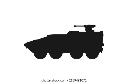 Boxer Armoured Fighting Vehicle Icon. War, Military And Weapon Symbol. Isolated Vector Image In Simple Style