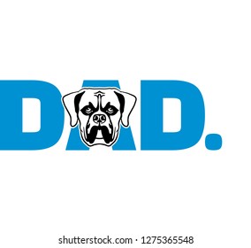 Boxer best dad ever slogan