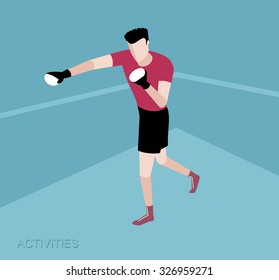 boxer boxing fight fighter ring sport poster