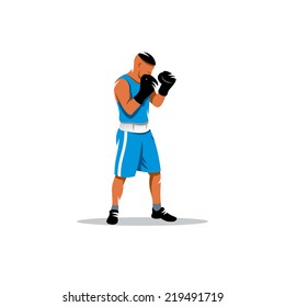 The boxer Branding Identity Corporate vector logo design template Isolated on a white background