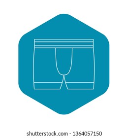 Boxer brief underwear icon. Outline illustration of boxer brief underwear vector icon for web